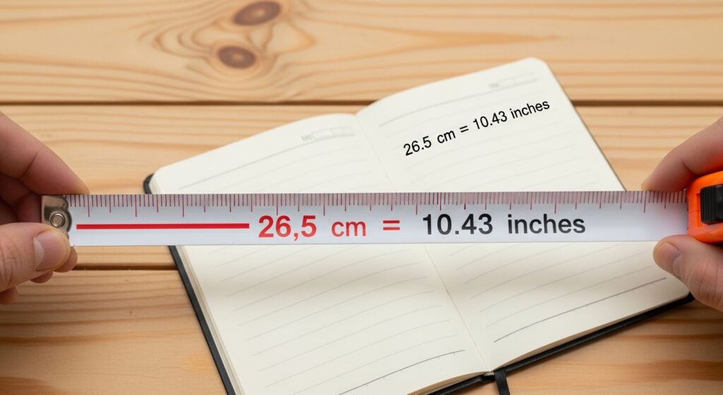 Convert 26.5 Centimeters to Inches