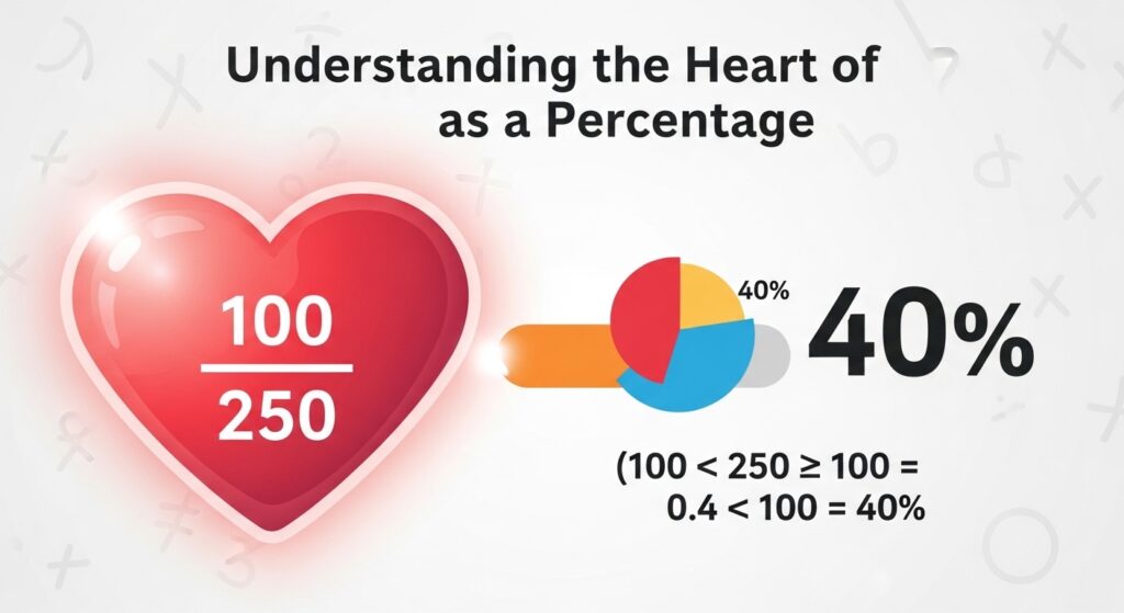  Heart of 100/250 as a Percentage
