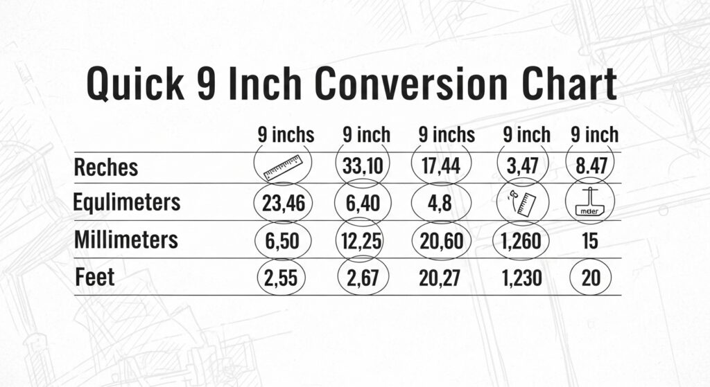  9 Inch Conversion Chart Feel 