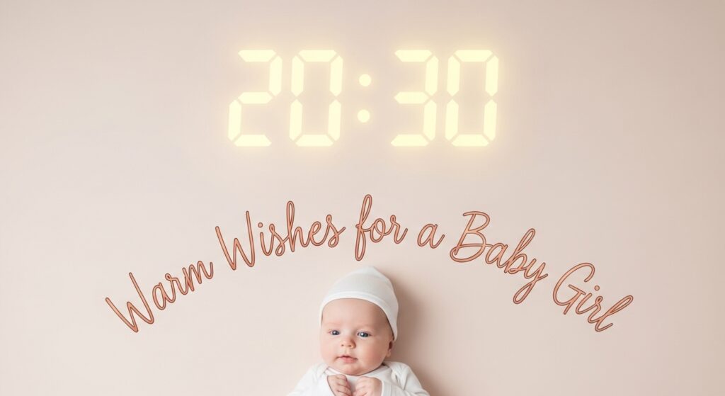 Warm Wishes for a Baby Girl Born at 20:30 Military Time
