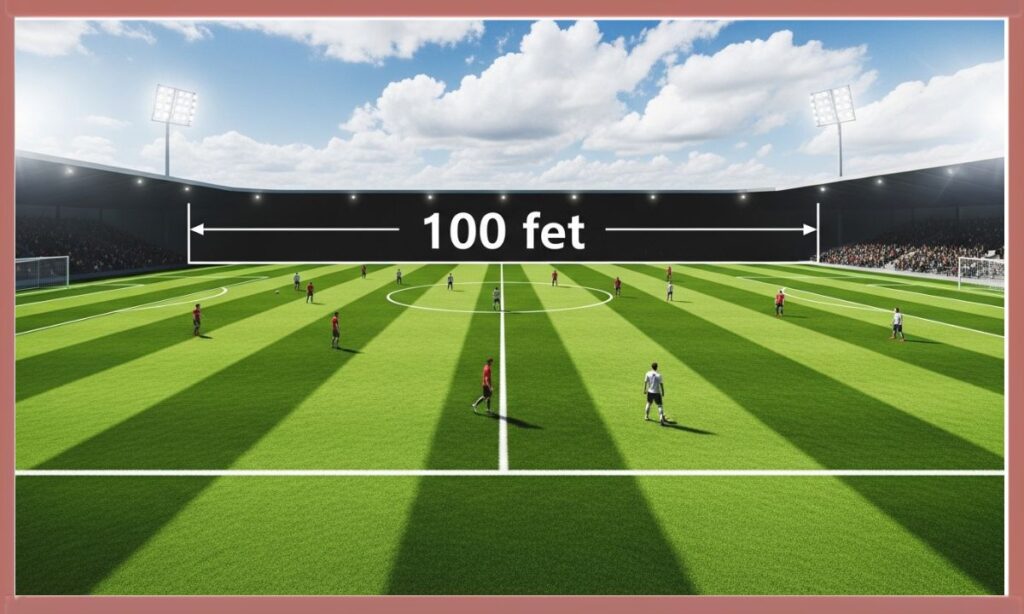 100 feet in real-world imagination