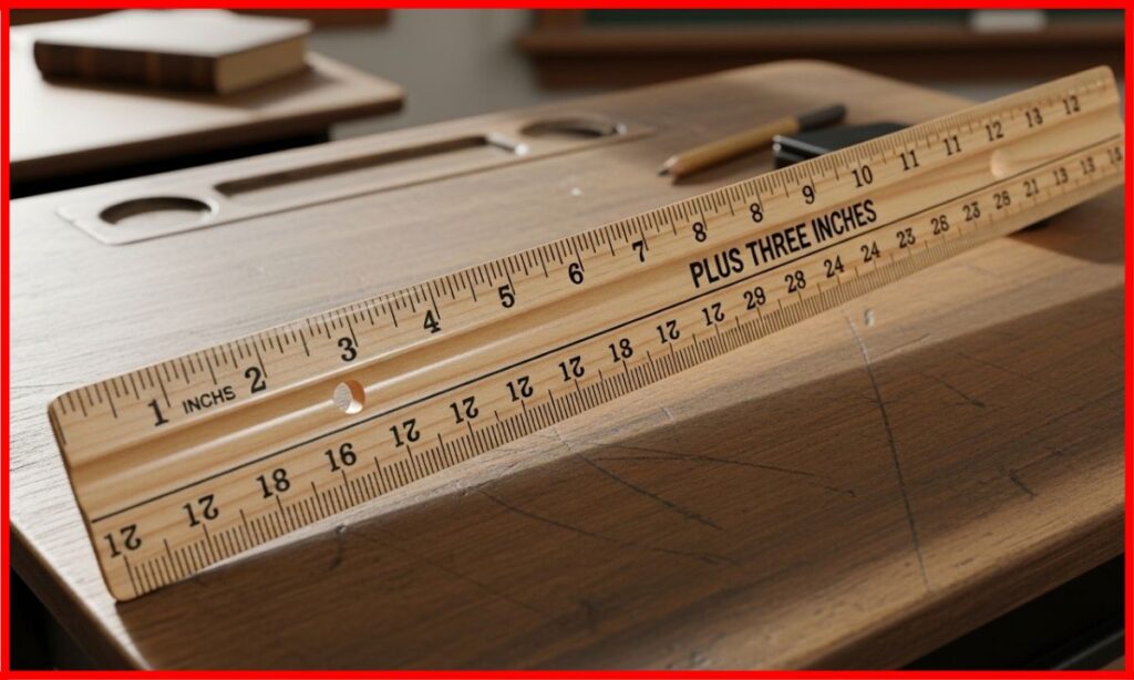 A School Ruler Plus Three Inches