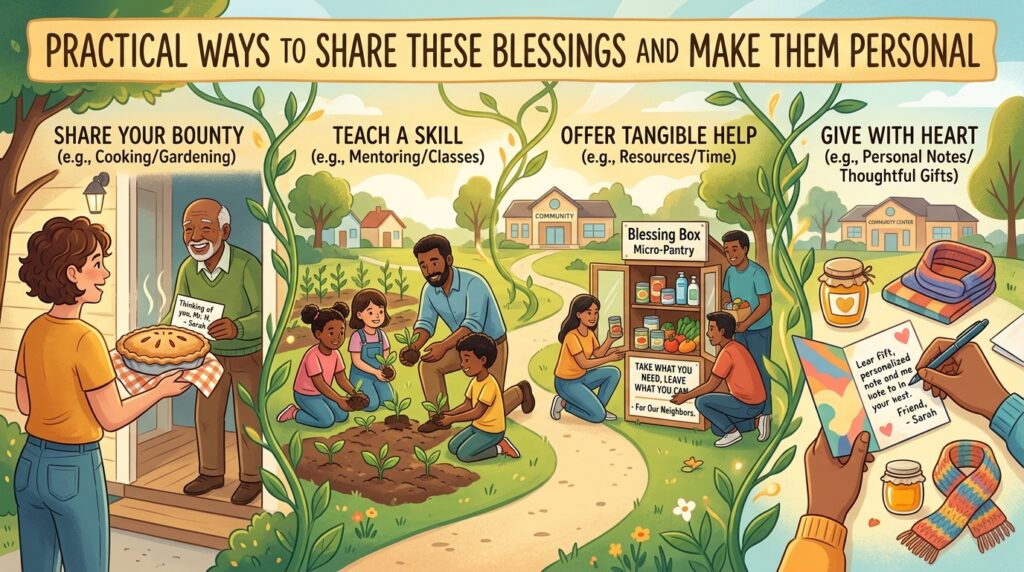 Practical Ways to Share These Blessings and Make Them Personal